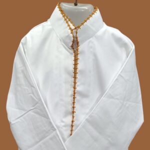 SSP1 - Premium White Kurta Saya with Elegant Makhi